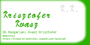 krisztofer kvasz business card